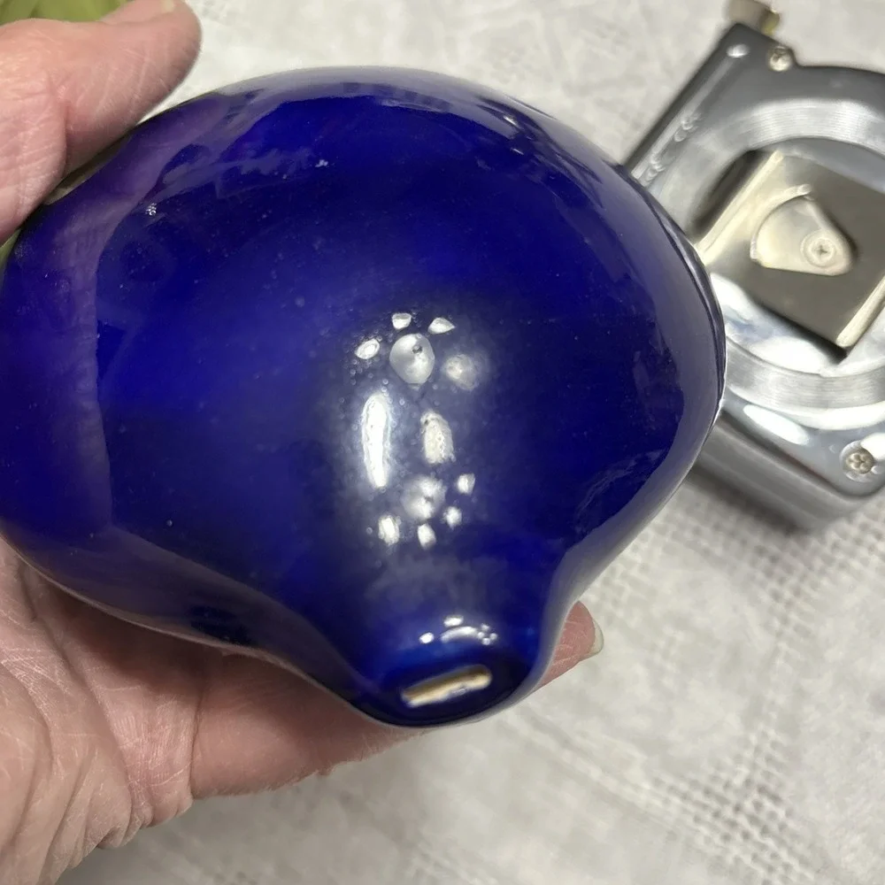 Blue Ceramic 6 Hole Ocarina Musical Instrument
